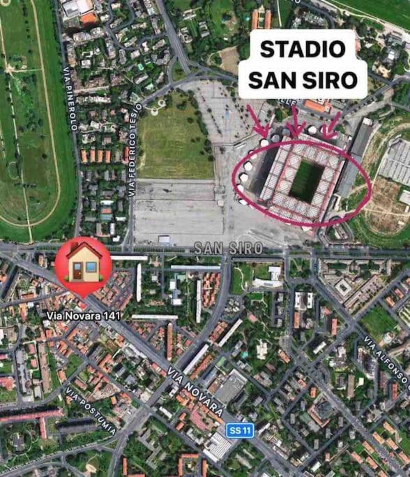 Appartamento A 500 Metri Da San Siro Milano Exteriör bild